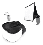 combo mini softbox 20x30cm y difusor de flash