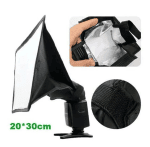 combo mini softbox 20x30cm y difusor de flash