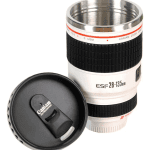 TASA MUG FORMA DE LENTE CANON 28-135MM IMPRESCINDIBLE ¡DISFRUTA TU CAFÉ CON ESTILO FOTOGRÁFICO!