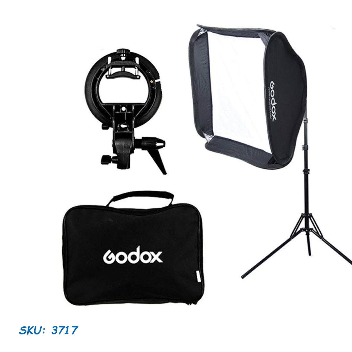 KIT SOFTBOX GODOX 60X60CM CON TRÍPODE, UNA SOLUCIÓN PERFECTA PARA TU FLASH Kit Softbox Godox