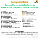 Filtro UV 52mm protector indispensable para lentes Canon Nikon Sony - Imagen 9