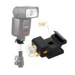ADAPTADOR ZAPATA FLASH PARA TRÍPODE ¼” - UNIVERSAL, PRÁCTICO Y DE CALIDAD SUPERIOR - Imagen 8