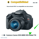 TAPA BATERIA CANON 600D: ¡PROTECCIÓN SEGURA PARA TU REBEL T3I! - Imagen 7