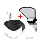 combo difusor domo y reflector para flash speedlite