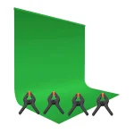 kit fondo verde chroma 2x3m y 4 pinzas
