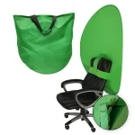 FONDO VERDE SILLA PORTÁTIL 110CM: CROMA PERFECTO PARA VIDEO ESTUDIO - Imagen 6