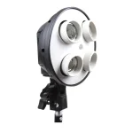 SOCKET 4 BOMBILLOS: ADAPTADOR POTENTE PARA LUZ ESTUDIO FOTO - Imagen 2