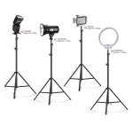 Trípode 2.8m para flash, softbox y luces fotografía y video esencial para estudios profesionales - Imagen 3