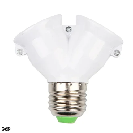 adaptador socket dos bombillos fotografia