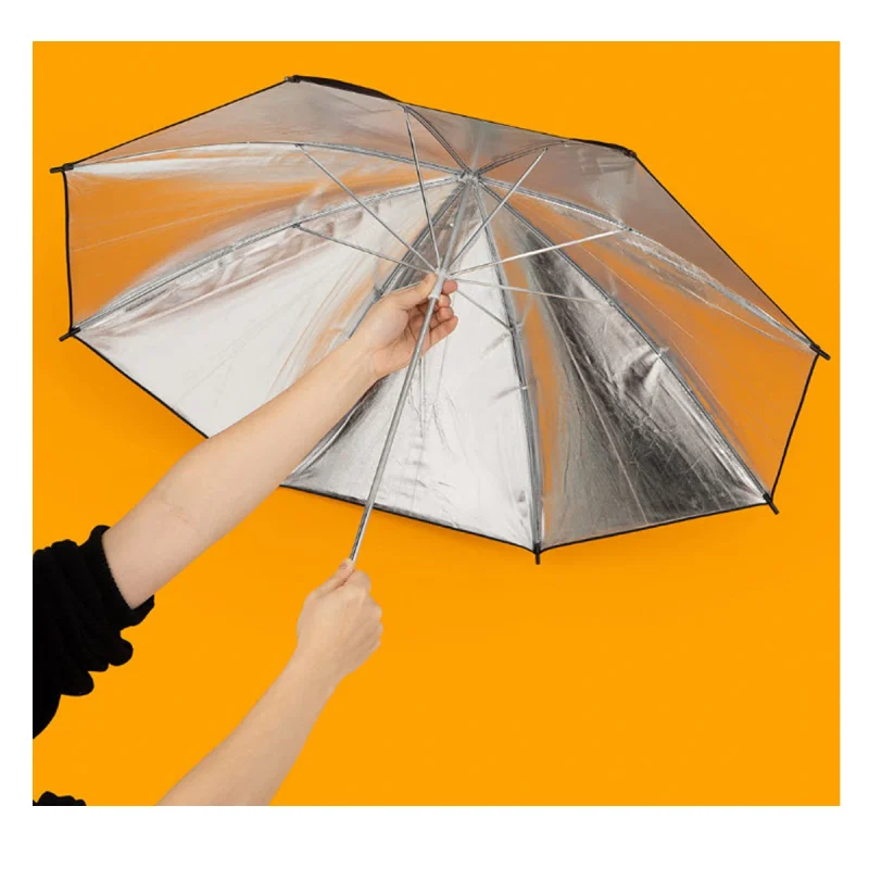 sombrilla para flash color plata 83cm