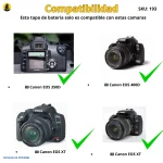 Tapa de batería Canon EOS 350D – ¡Protege y renueva tu cámara! - Imagen 5