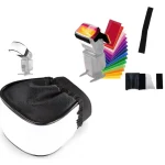 combo difusor domo y filtros de colores para flash